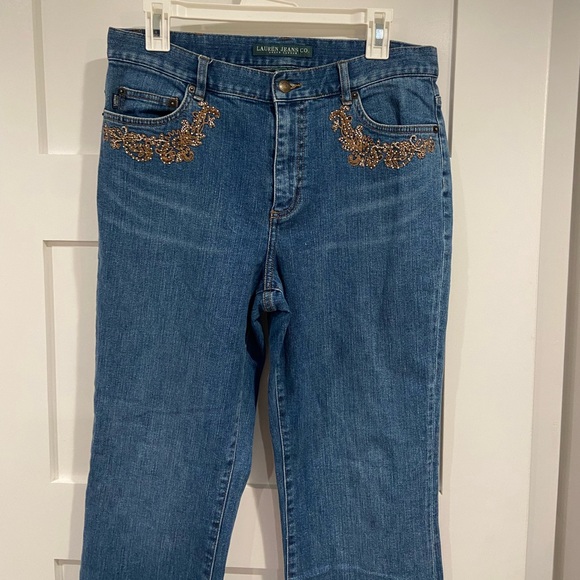 Ralph Lauren embellished straight leg jean - Picture 3 of 6